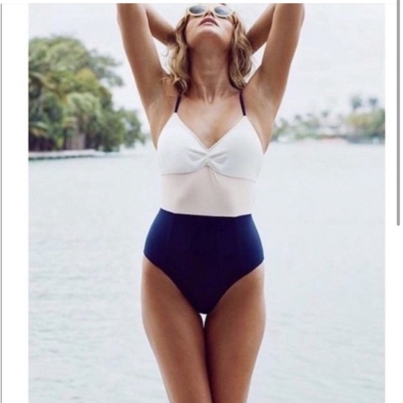 Lively Stylish Two-Tone Swimsuit Size S - Picture 1 of 8